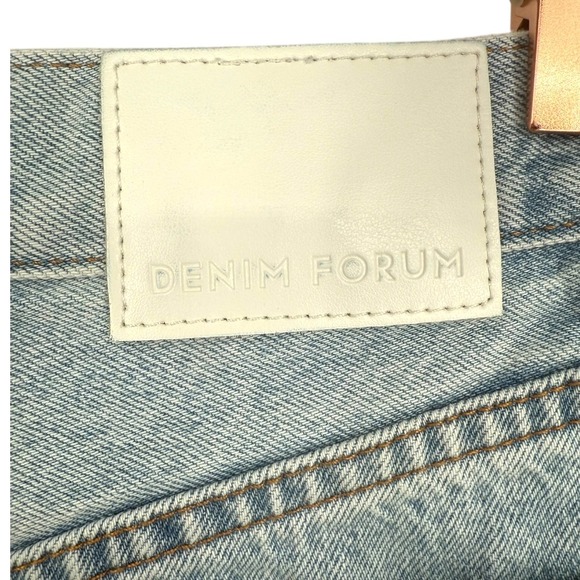 Aritzia Denim Forum The '90s Vintage Maxi Denim Skirt Jean Skirt Size 24 Slit - Picture 7 of 12